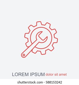 Line icon-   gear