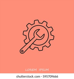 Line icon-   gear