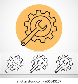 Line icon-   gear