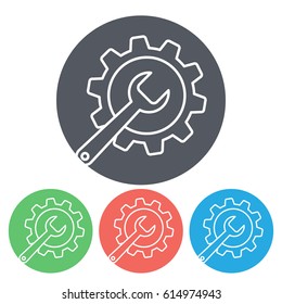 Line icon-   gear