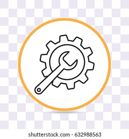 Line icon-   gear