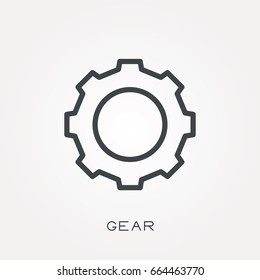 Line icon gear