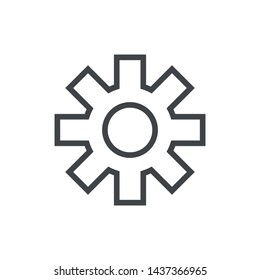 Line icon gear. Simple vector illustration with ability to change.
