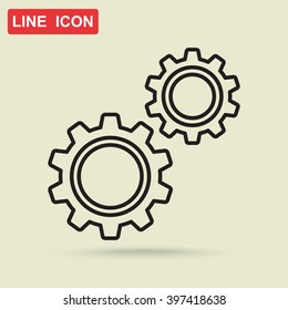 Line icon-  gears