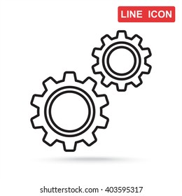Line icon-  gears