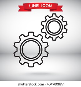 Line icon-  gears