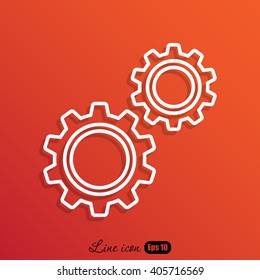 Line icon-  gears