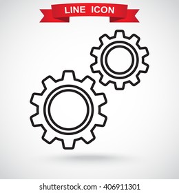 Line icon-  gears