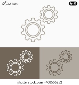 Line icon-  gears