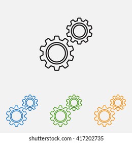Line icon-  gears