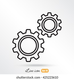Line icon-  gears