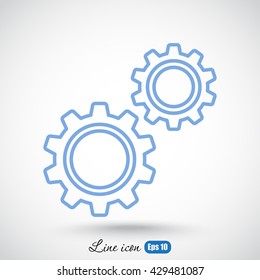 Line icon-  gears