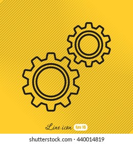 Line icon-  gears
