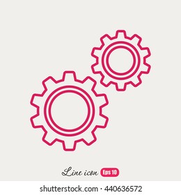 Line icon-  gears