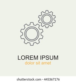 Line icon-  gears