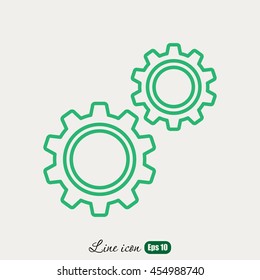 Line icon-  gears