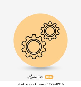 Line icon-  gears