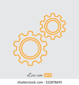 Line icon-  gears