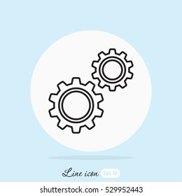 Line icon-  gears