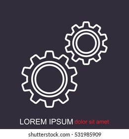 Line icon-  gears