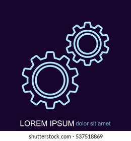 Line icon-  gears