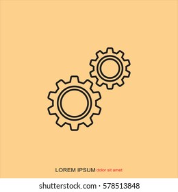 Line icon-  gears