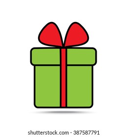 Line icon- gift  box