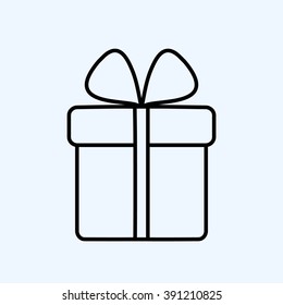 Line icon- gift  box