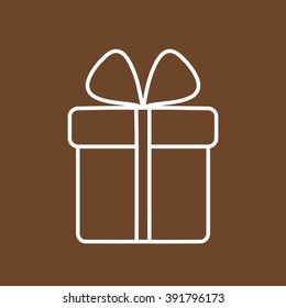 Line icon- gift  box