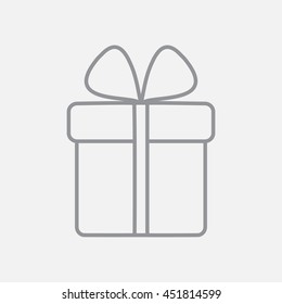 Line icon- gift  box