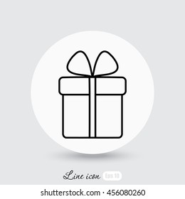 Line icon- gift  box