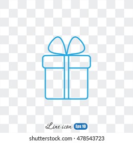 Line icon- gift  box