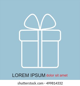 Line icon- gift  box