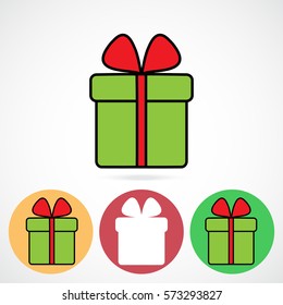 Line icon- gift  box