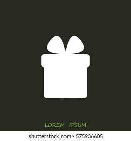 Line icon- gift  box