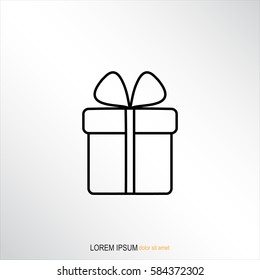 Line icon- gift  box