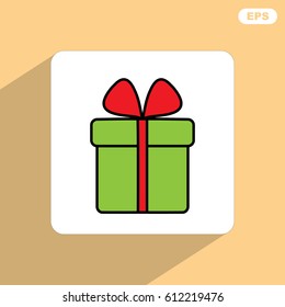Line icon- gift  box