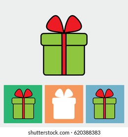Line icon- gift  box