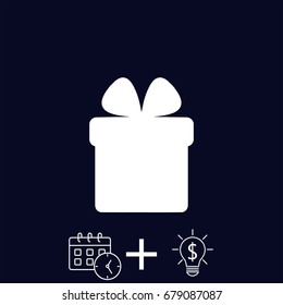 Line icon- gift  box