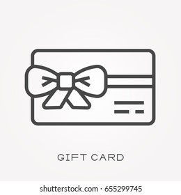 Line Icon Gift Card