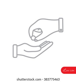 Line icon- give alms