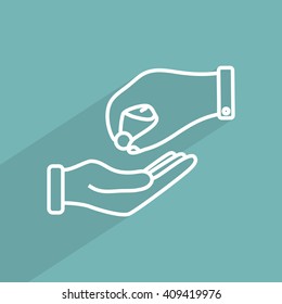 Line icon- give alms
