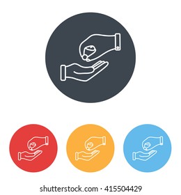 Line icon- give alms