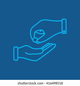 Line icon- give alms