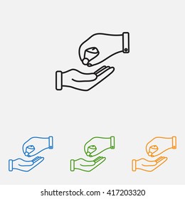 Line icon- give alms