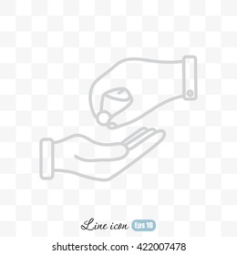 Line icon- give alms