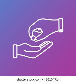 Line icon- give alms