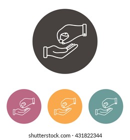 Line icon- give alms