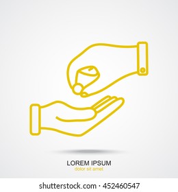 Line icon- give alms