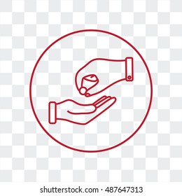 Line icon- give alms